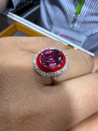 ANILLO 26- TURMALINA - 18K - Talla 6 1/2