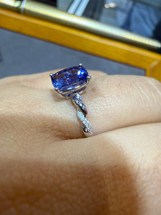 ANILLO 32- TANZANITA - 18K - Talla 7