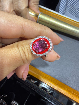 ANILLO 26- TURMALINA - 18K - Talla 6 1/2