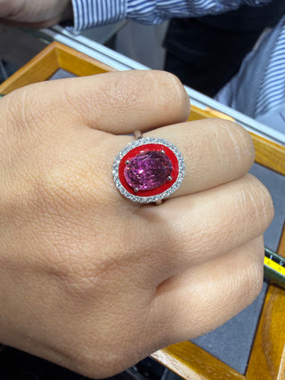 ANILLO 26- TURMALINA - 18K - Talla 6 1/2