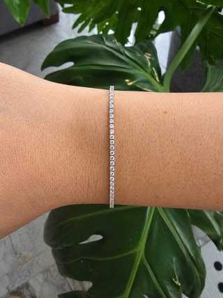 Pulsera Tennis de diamantes naturales 1 ct