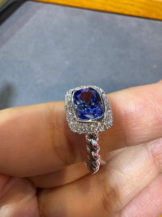 ANILLO 30- TANZANITA - 18K - Talla 7