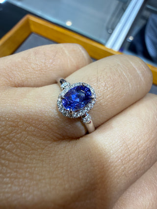 ANILLO 29- TANZANITA - 18K - Talla 6 1/2