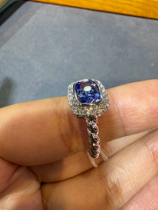 ANILLO 30- TANZANITA - 18K - Talla 7