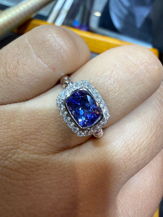 ANILLO 30- TANZANITA - 18K - Talla 7