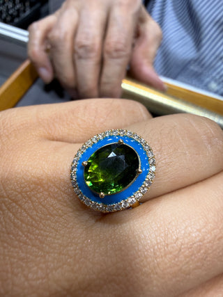 ANILLO 27- TURMALINA - 18K - Talla 6