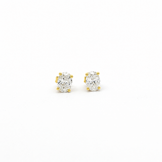Studs diamantes de laboratorio Ovales 1 ct