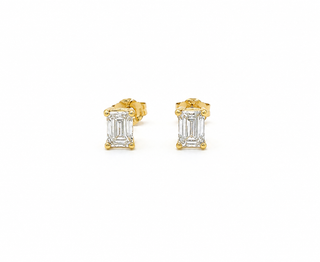 Studs de diamantes de laboratorio 1ct corte Esmeralda