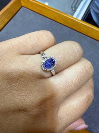 ANILLO 29- TANZANITA - 18K - Talla 6 1/2