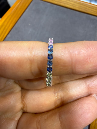 ANILLO 20- ZAFIROS - 18K - Talla 6 1/2