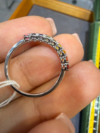 ANILLO 21 - ZAFIROS - 18K - Talla 6 1/2