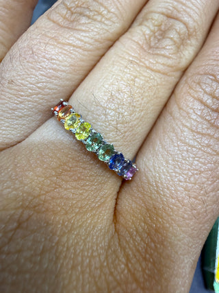 ANILLO 21 - ZAFIROS - 18K - Talla 6 1/2