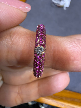ANILLO 22 - RUBIES - 18K - Talla 6-8