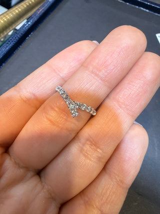 Anillo cruce  Diamantes - LAB - TALLA 5 1/2