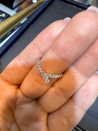 Anillo cruce  Diamantes - LAB - TALLA 5 1/2