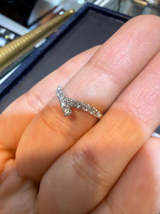 Anillo cruce  Diamantes - LAB - TALLA 5 1/2