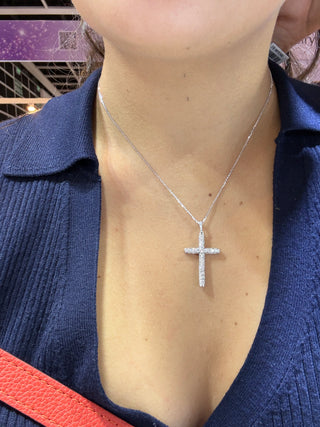 CRUZ PAVÉ- NATURAL - 18K