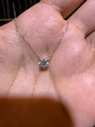 COLLAR Solitario - NATURAL - 18K