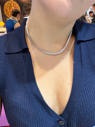 Collar Tennis- Moissanita - Plata .925