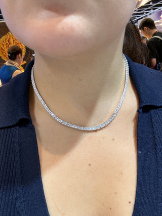 Collar Tennis- Moissanita - Plata .925